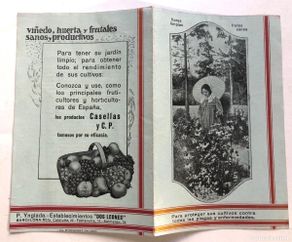 Werbekataloge: FOLLETO DESPLEGABLE / PRODUCTOS CASELLAS / P. YNGLADA / DOS LEONES / BARCELONA AÑOS 20